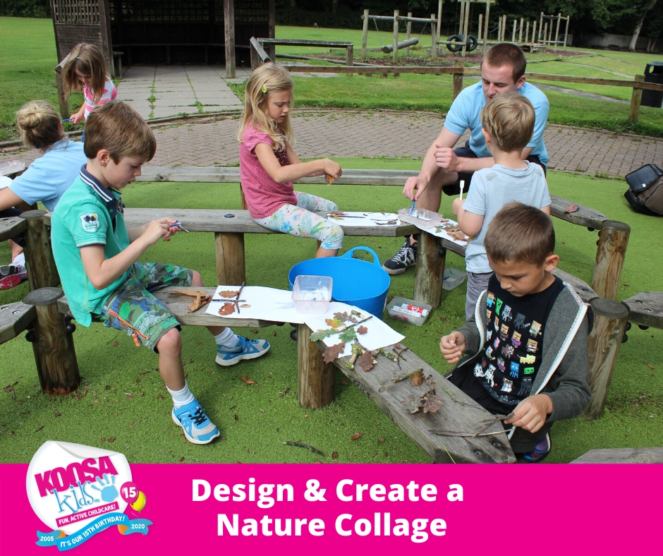 Design & create a Nature Collage just like at KOOSA Kids after school clubs and holiday clubs!!