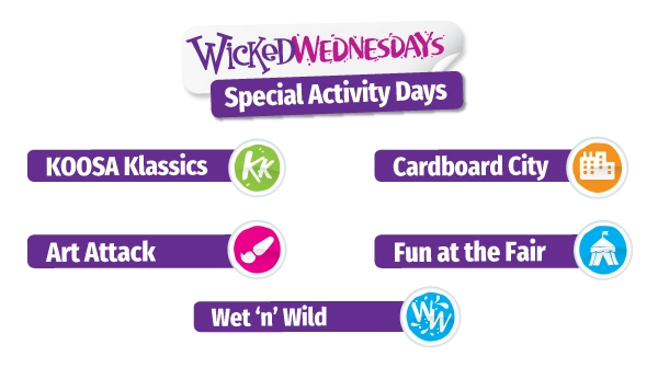Wicked Wednesdays Special Activity Days at KOOSA Kids Summer Holiday Clubs across Berkshire, Hampshire, Richmond & Surrey.